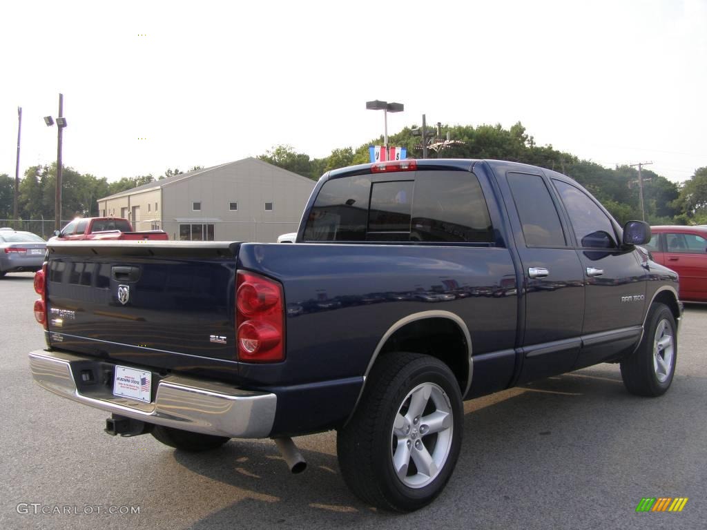 2007 Ram 1500 Big Horn Edition Quad Cab - Patriot Blue Pearl / Medium Slate Gray photo #3