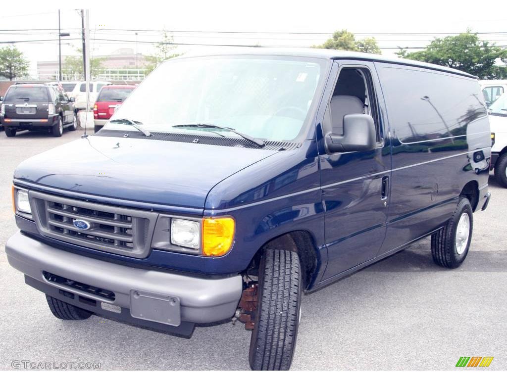 2007 E Series Van E250 Commercial - Dark Blue Pearl Metallic / Medium Flint Grey photo #1