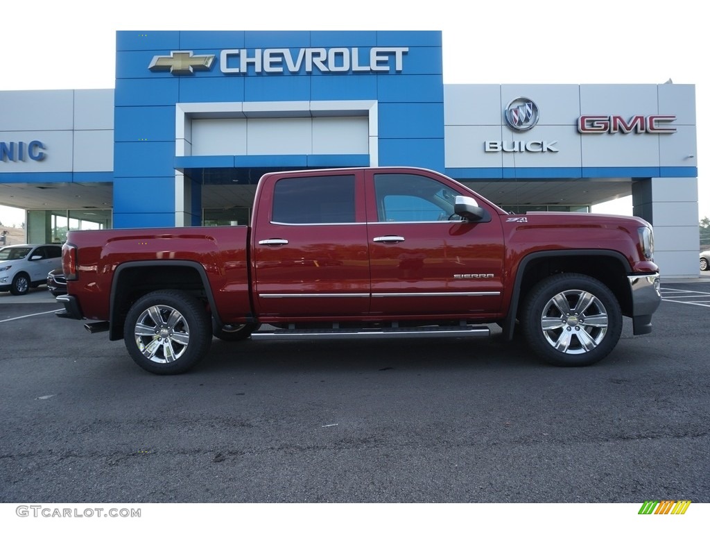 Red Quartz Tintcoat 2018 GMC Sierra 1500 SLT Crew Cab 4WD Exterior Photo #128246945