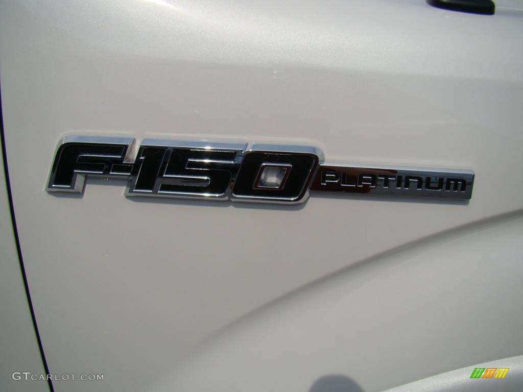 2009 F150 Platinum SuperCrew - White Sand Tri Coat Metallic / Medium Stone Leather/Sienna Brown photo #17