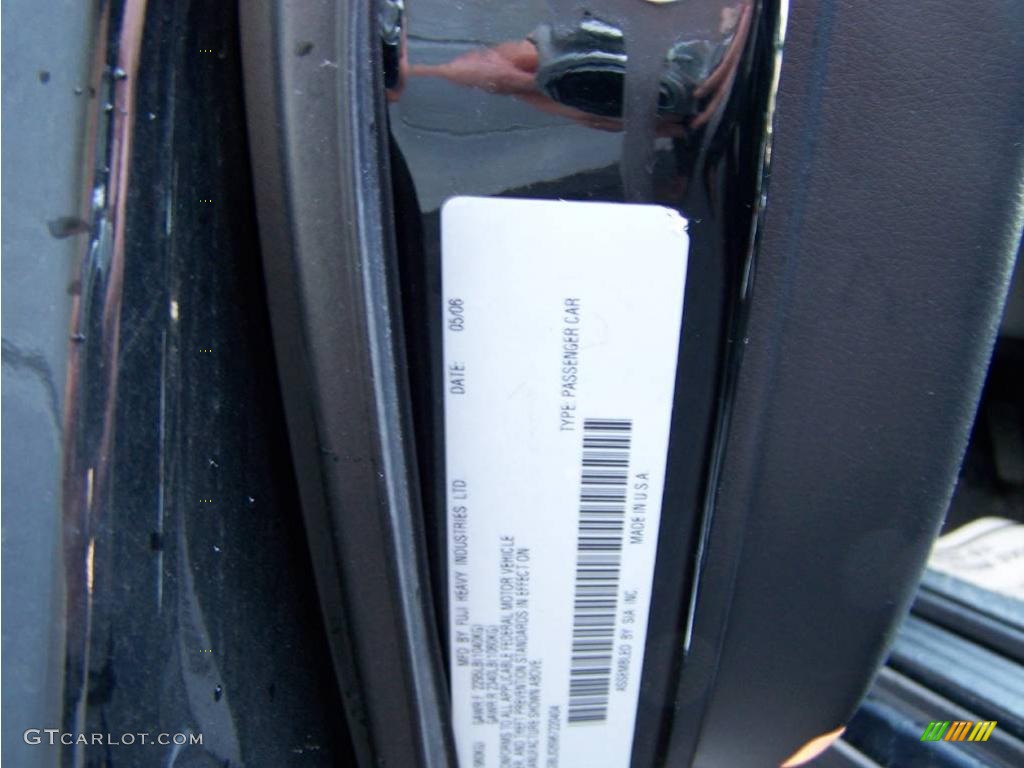 2006 Legacy 2.5i Special Edition Sedan - Obsidian Black Pearl / Off-Black photo #20