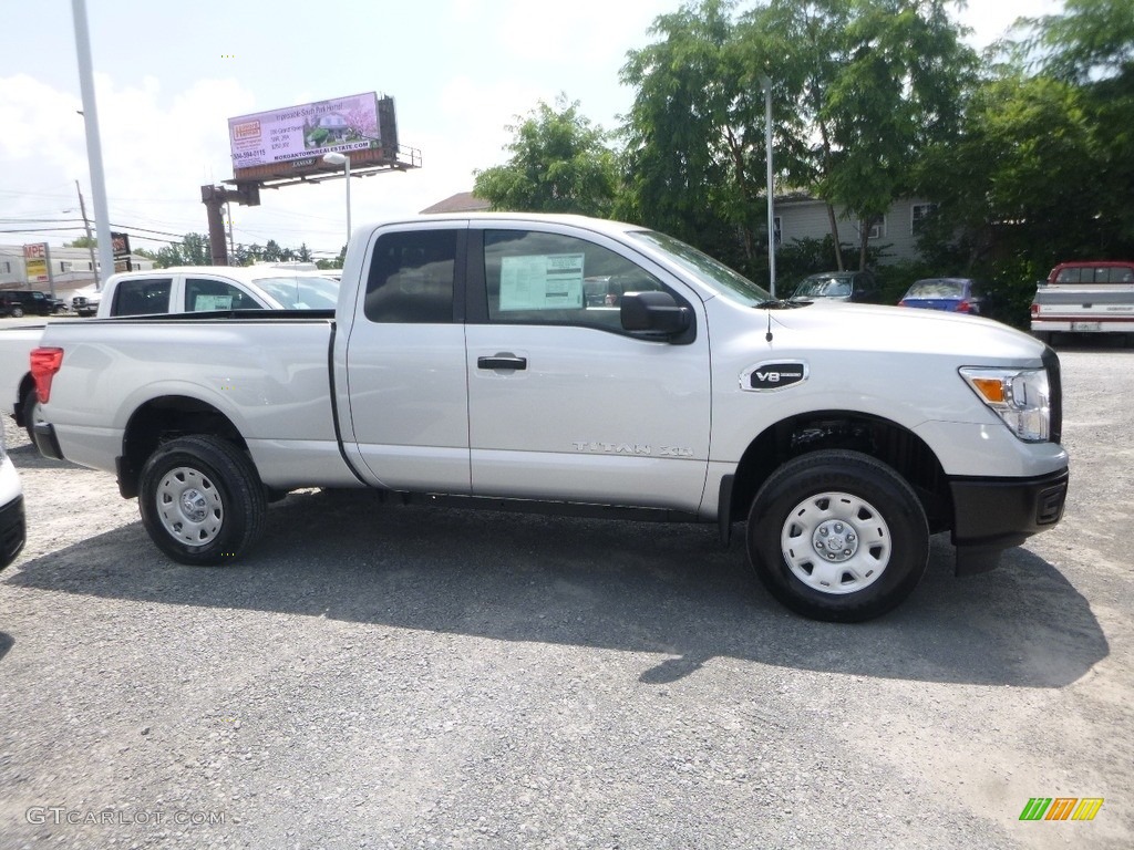 2018 TITAN XD S King Cab 4x4 - Brilliant Silver / Black photo #3