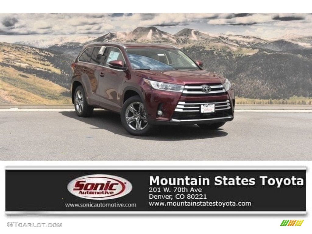 2018 Highlander Limited AWD - Ooh La La Rouge Mica / Almond photo #1