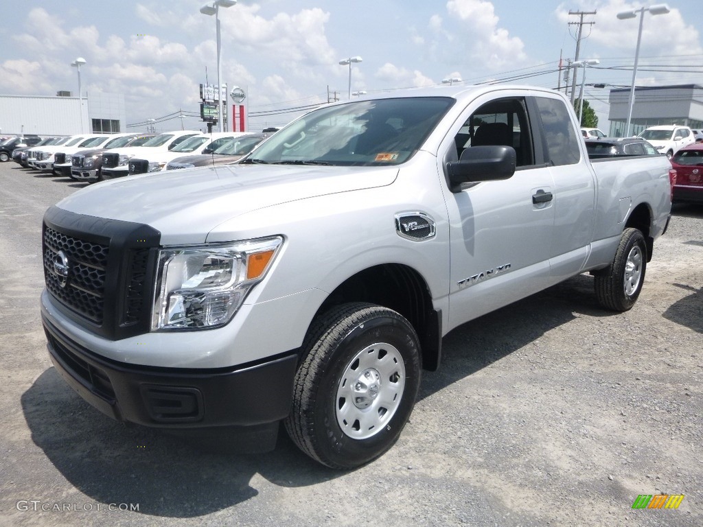 Brilliant Silver 2018 Nissan TITAN XD S King Cab 4x4 Exterior Photo #128254871