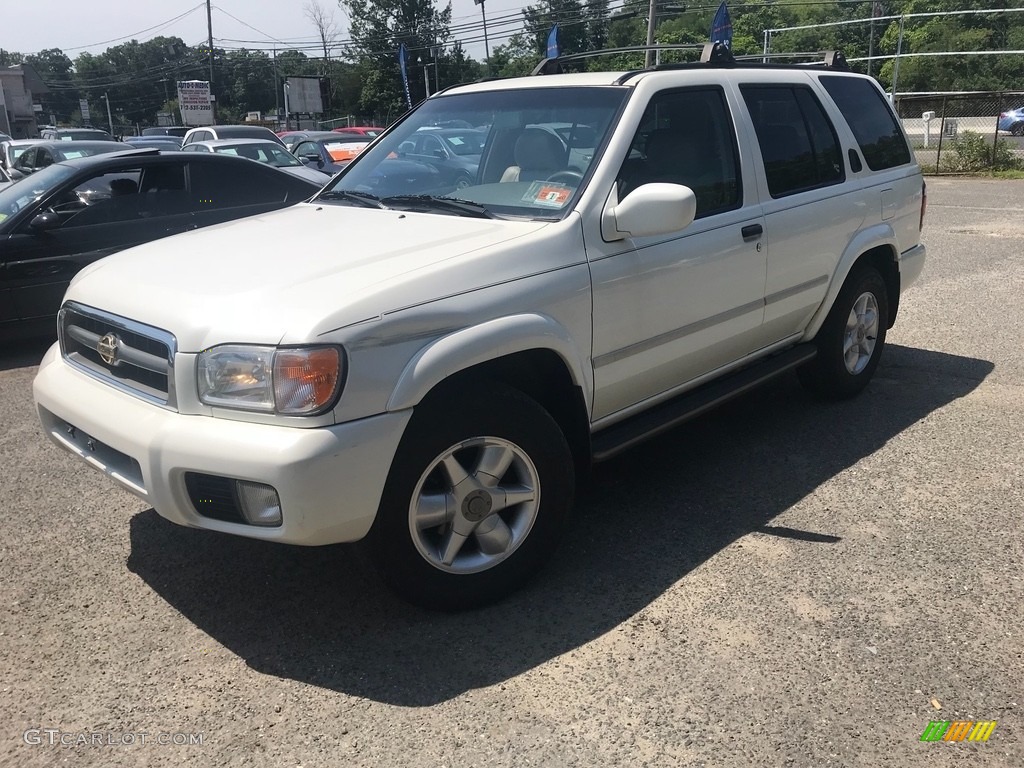 2000 Pathfinder SE 4x4 - Cloud White / Parchment photo #2