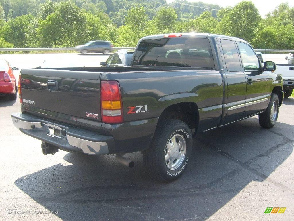 2003 Sierra 1500 SLT Extended Cab 4x4 - Carbon Metallic / Neutral photo #5