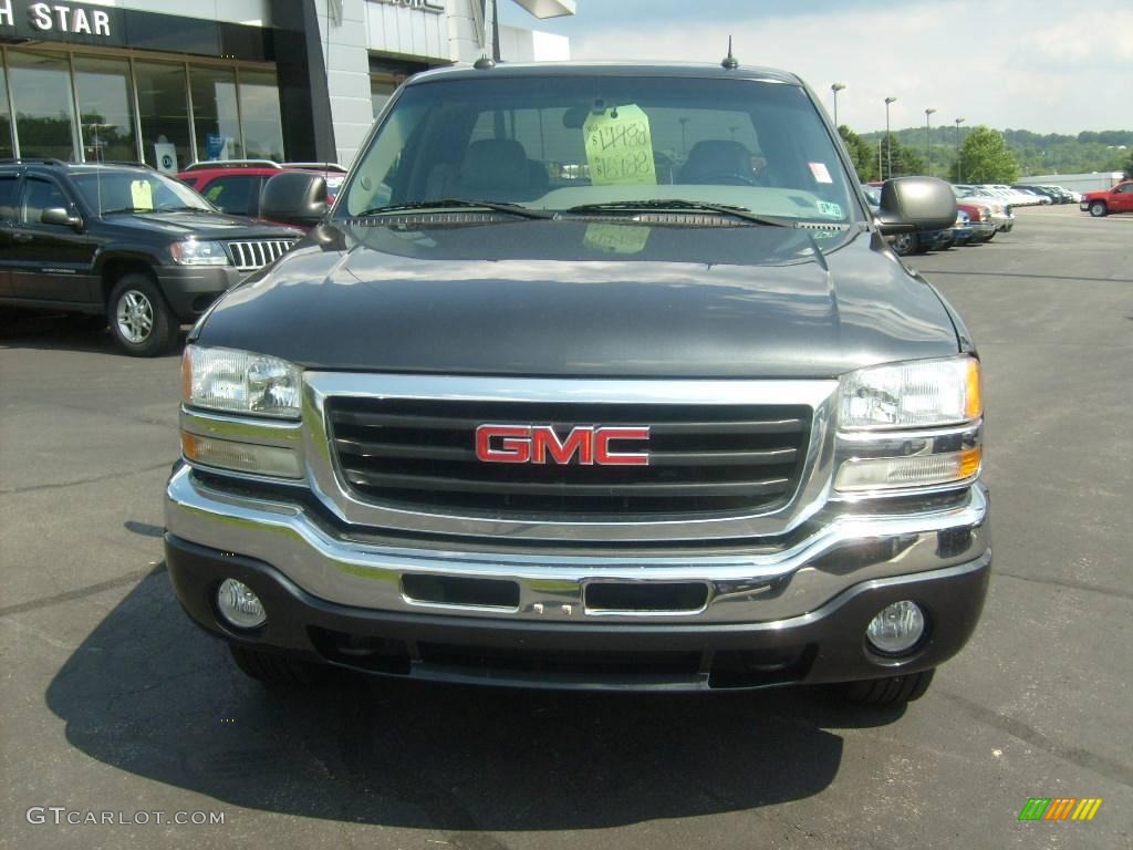 2003 Sierra 1500 SLT Extended Cab 4x4 - Carbon Metallic / Neutral photo #8
