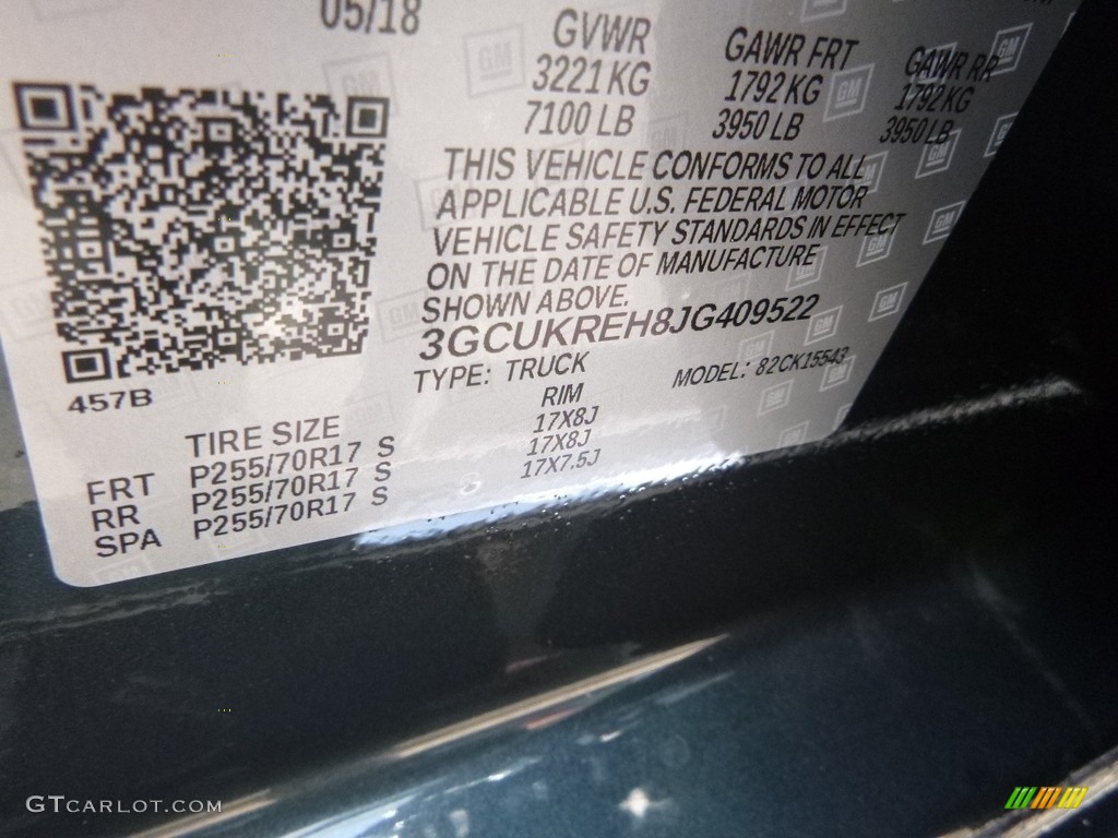 2018 Silverado 1500 WT Crew Cab 4x4 - Graphite Metallic / Jet Black photo #15