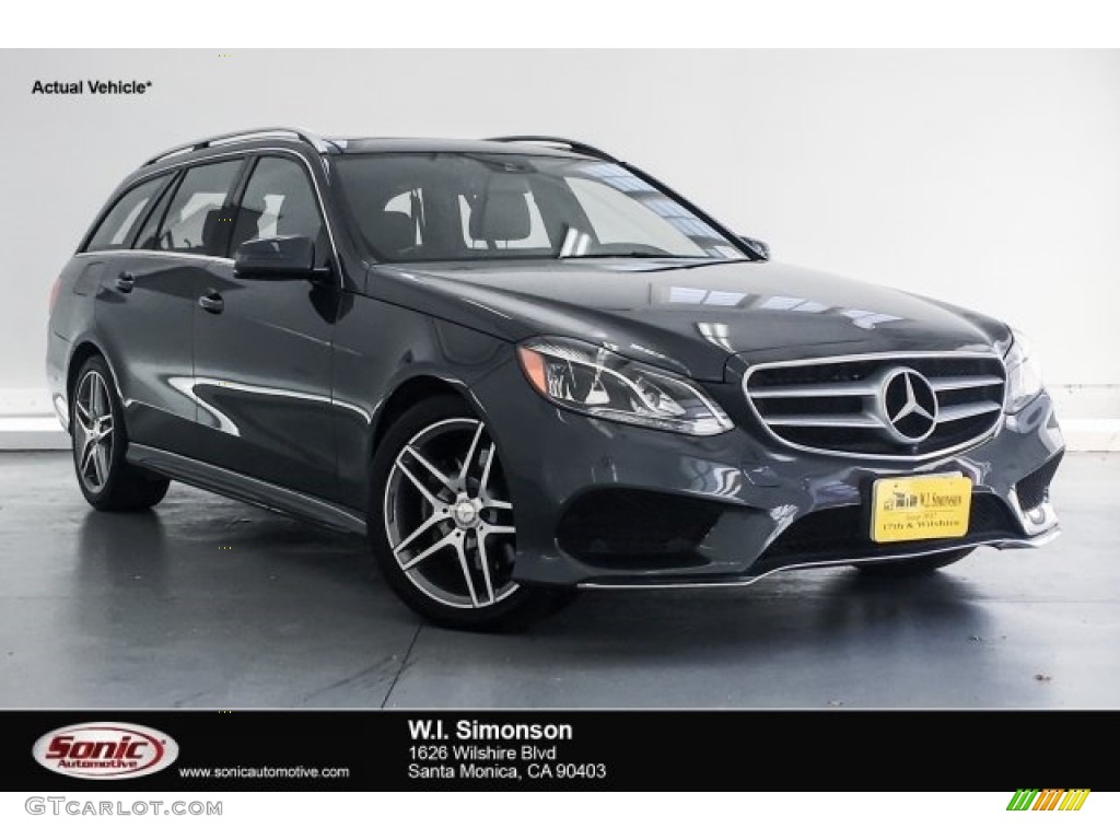 2016 E 350 4Matic Wagon - Steel Grey Metallic / Black photo #1