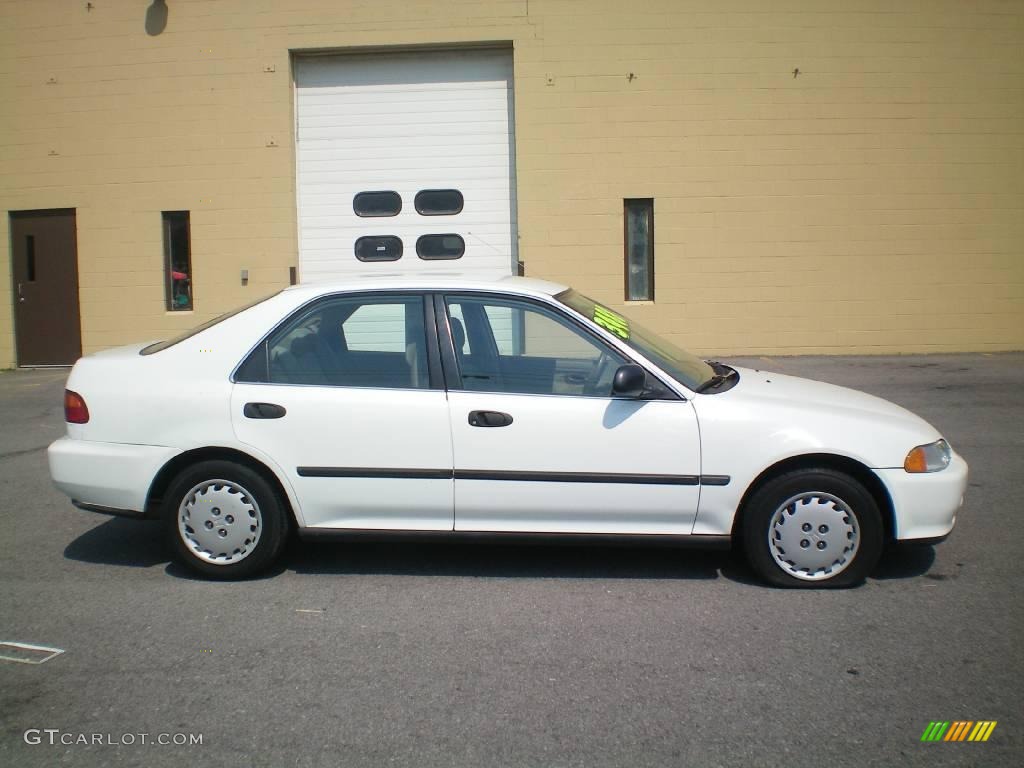 1995 Civic LX Sedan - Frost White / Beige photo #11