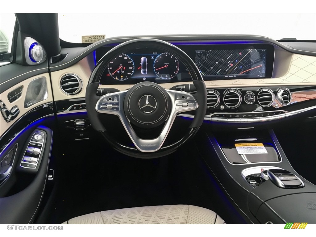 2018 Mercedes-Benz S Maybach S 650 Porcelain/Black Dashboard Photo #128262122
