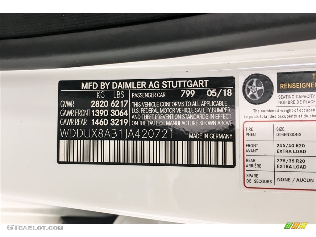2018 Mercedes-Benz S Maybach S 650 Color Code Photos