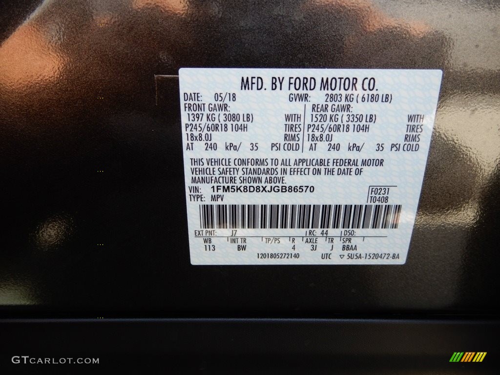 2018 Explorer XLT 4WD - Magnetic Metallic / Ebony Black photo #11