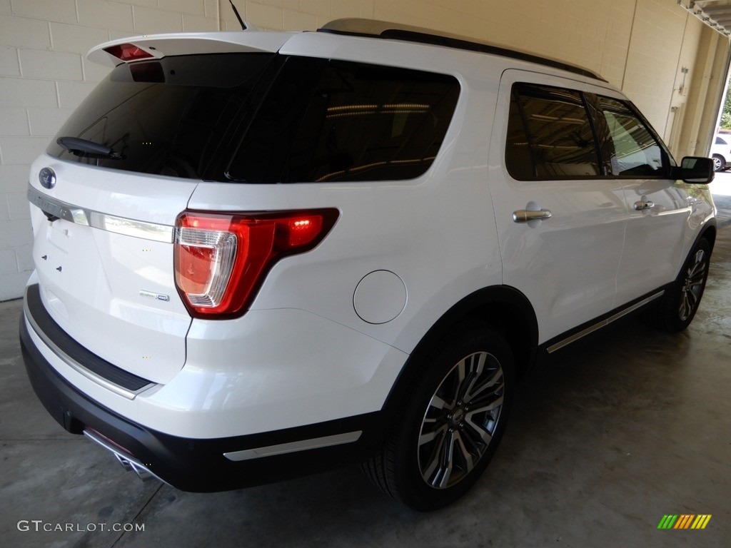 2018 Explorer Platinum 4WD - White Platinum / Ebony Black photo #2