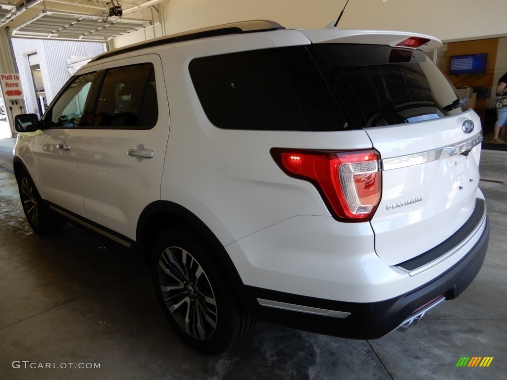 2018 Explorer Platinum 4WD - White Platinum / Ebony Black photo #4
