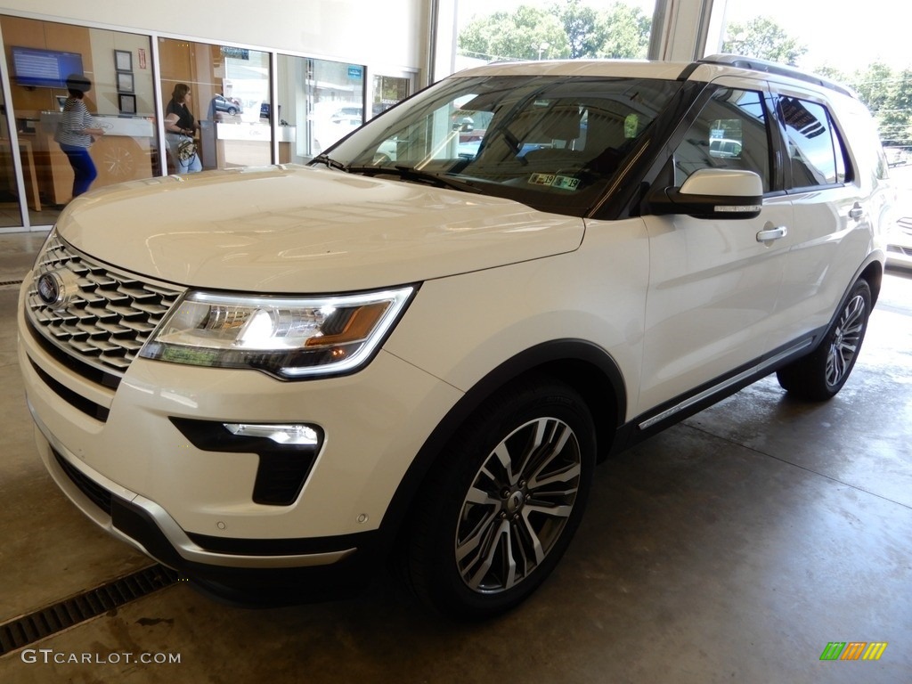2018 Explorer Platinum 4WD - White Platinum / Ebony Black photo #5