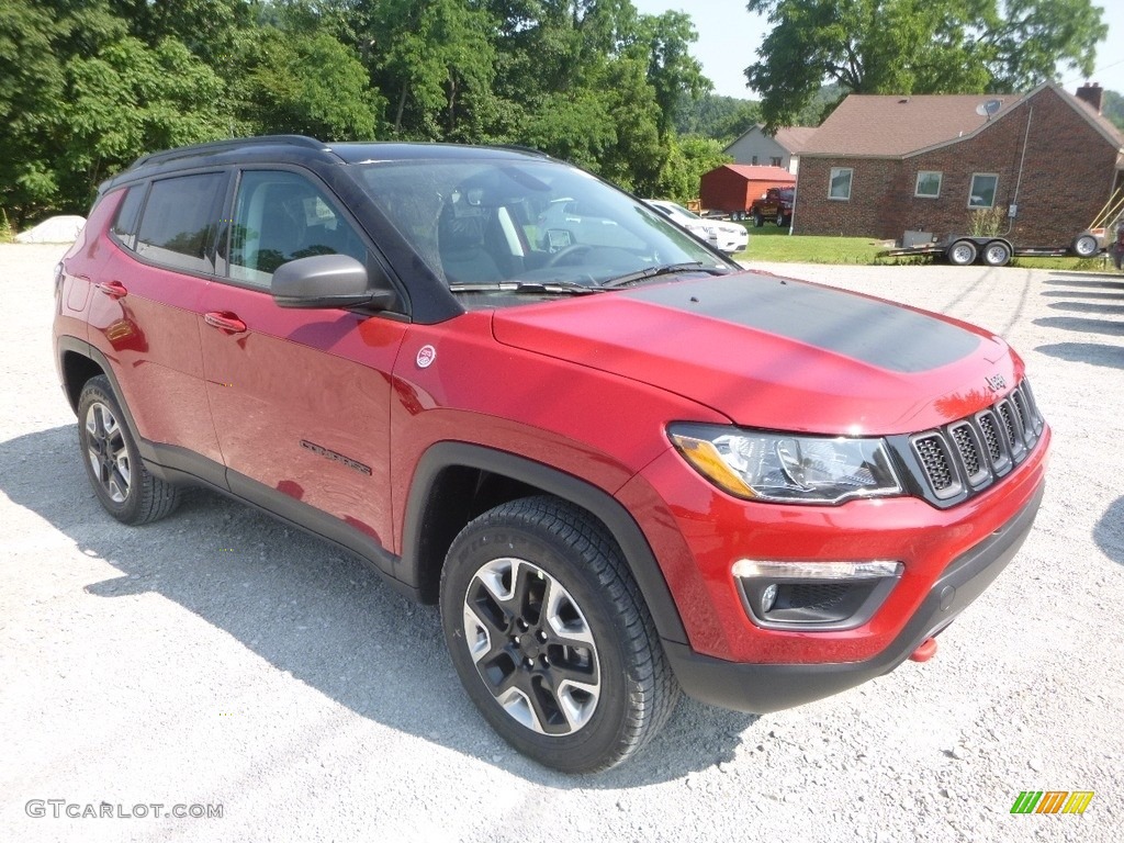 2018 Compass Trailhawk 4x4 - Redline Pearl / Black/Ruby Red photo #7