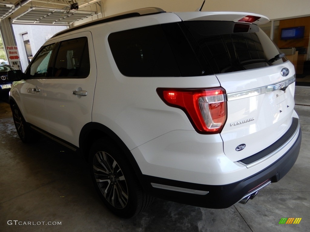 2018 Explorer Platinum 4WD - White Platinum / Ebony Black photo #4