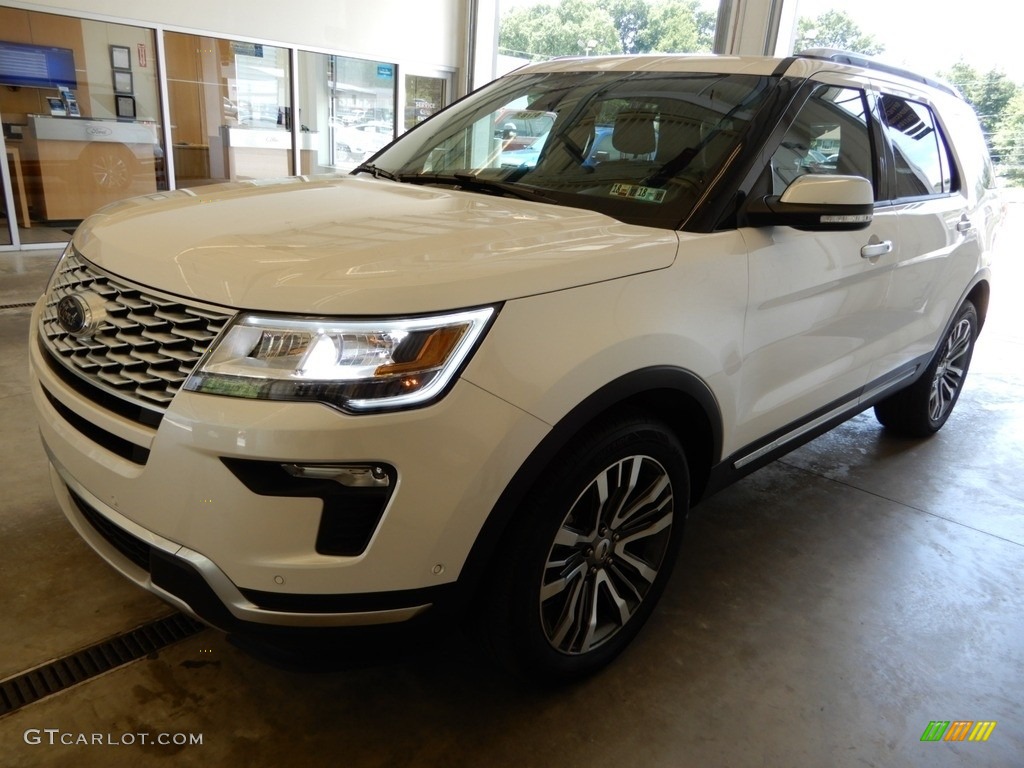 2018 Explorer Platinum 4WD - White Platinum / Ebony Black photo #5