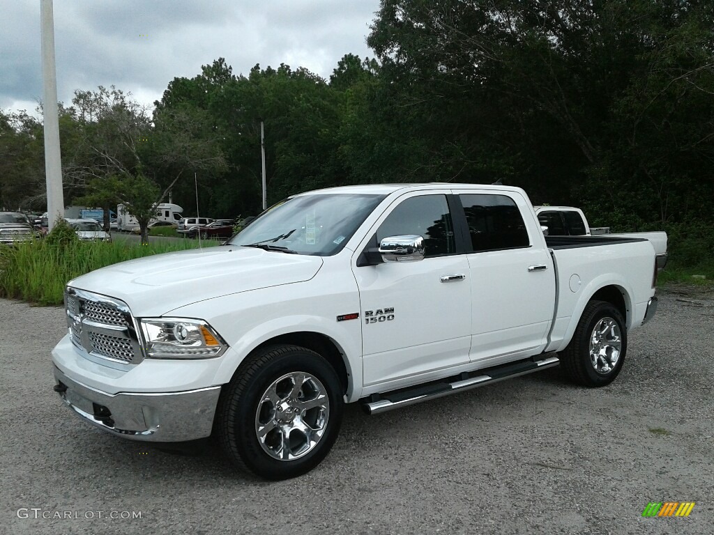 2018 1500 Laramie Crew Cab - Bright White / Black photo #1