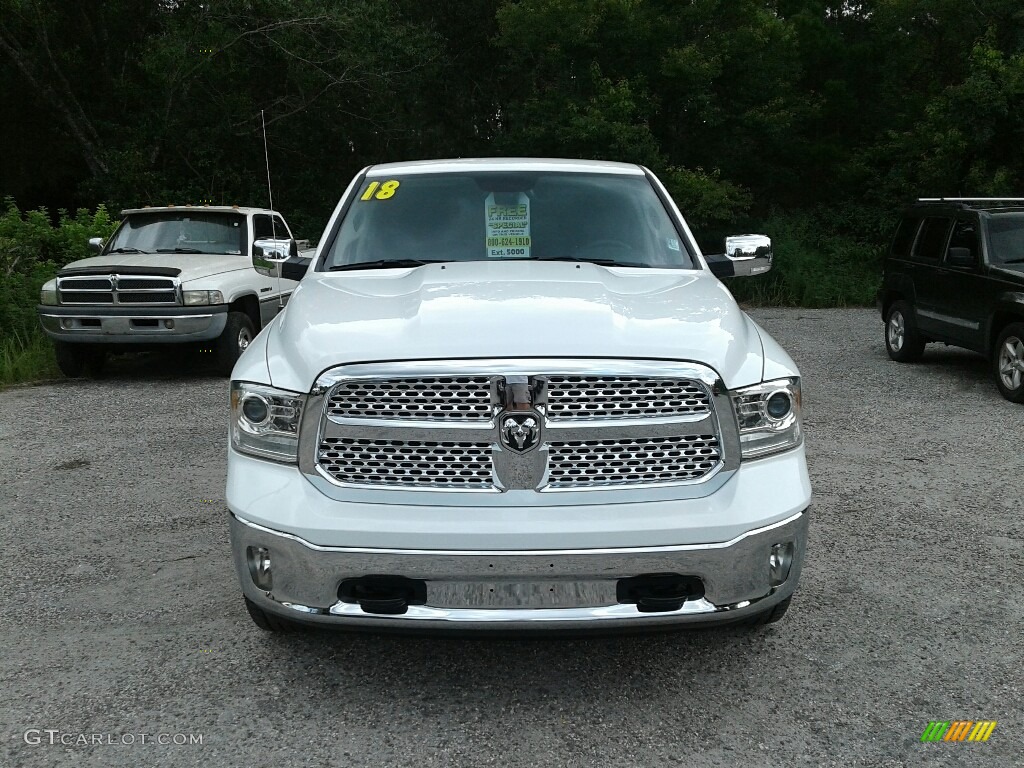 2018 1500 Laramie Crew Cab - Bright White / Black photo #9