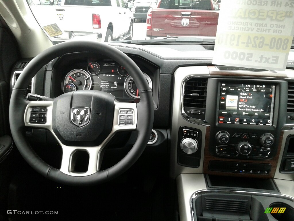 2018 1500 Laramie Crew Cab - Bright White / Black photo #14