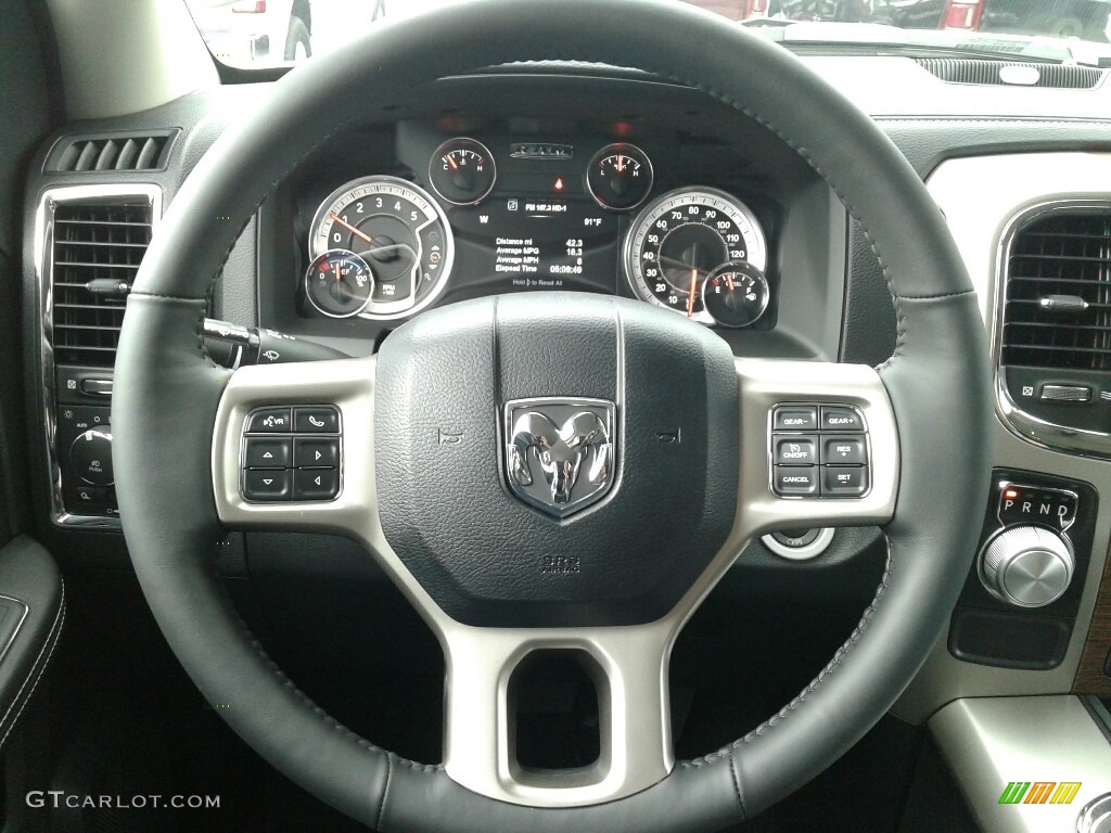 2018 1500 Laramie Crew Cab - Bright White / Black photo #15