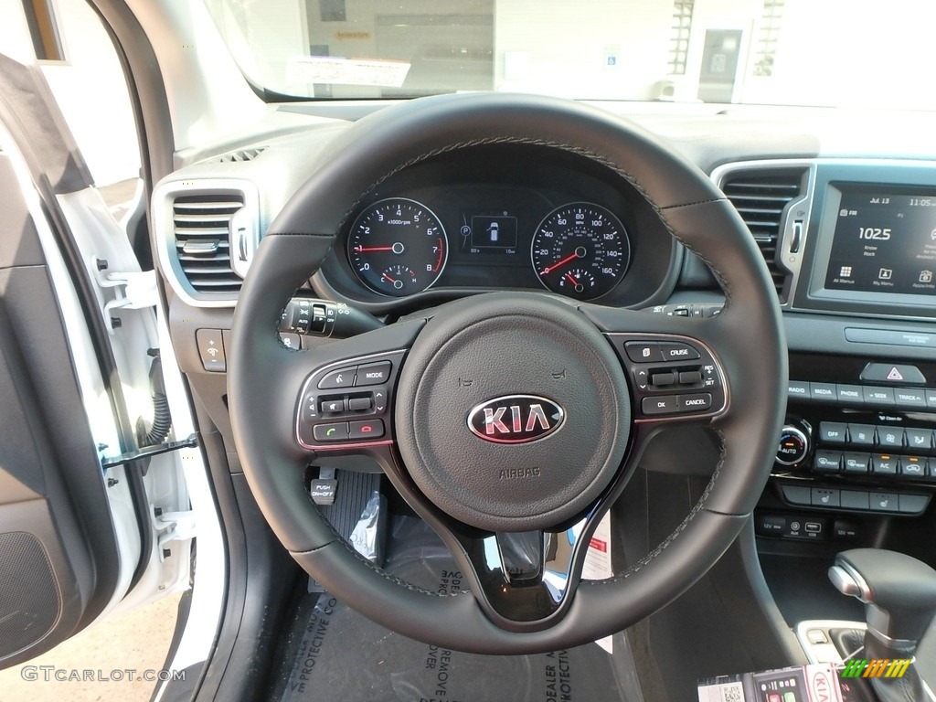 2019 Kia Sportage EX AWD Black Steering Wheel Photo #128271122