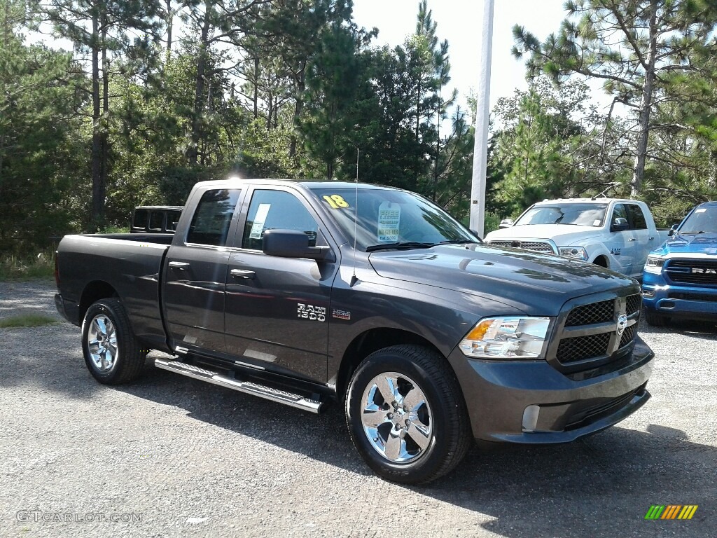 2018 1500 Express Quad Cab - Granite Crystal Metallic / Black/Diesel Gray photo #7