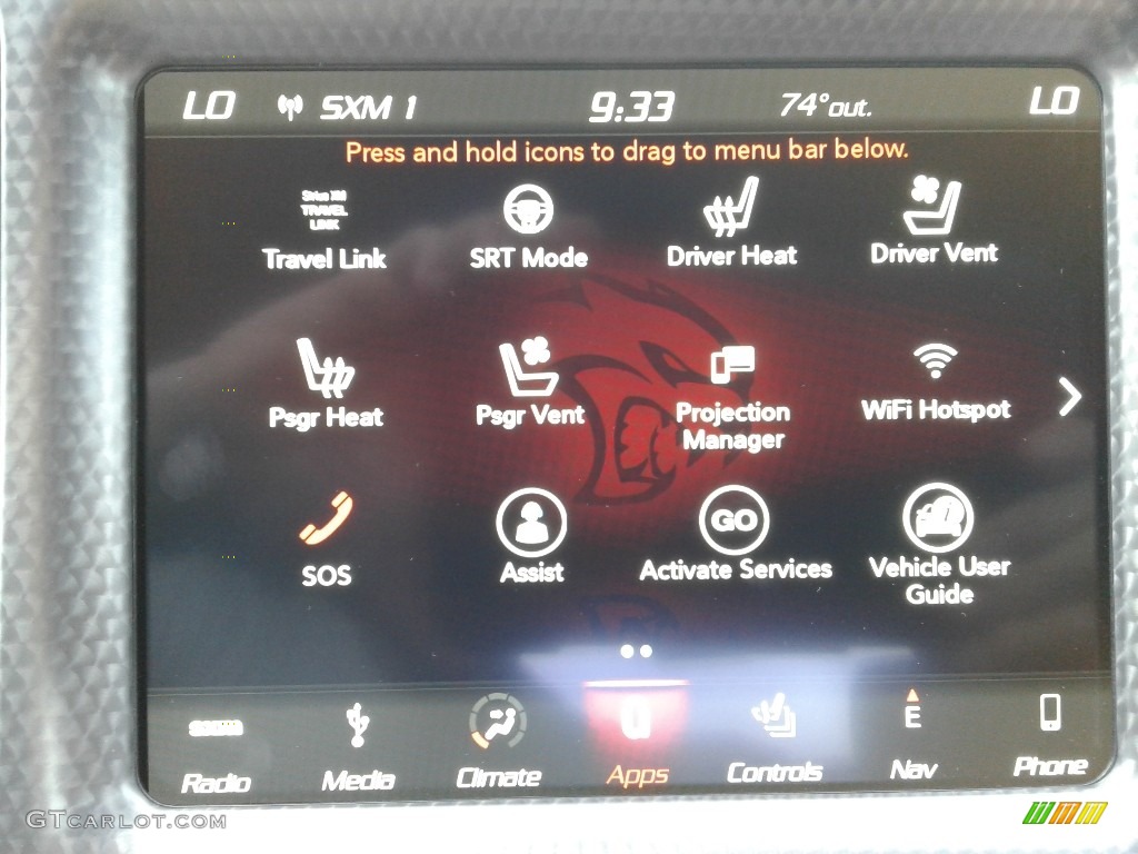 2018 Dodge Challenger SRT Hellcat Widebody Controls Photo #128271560