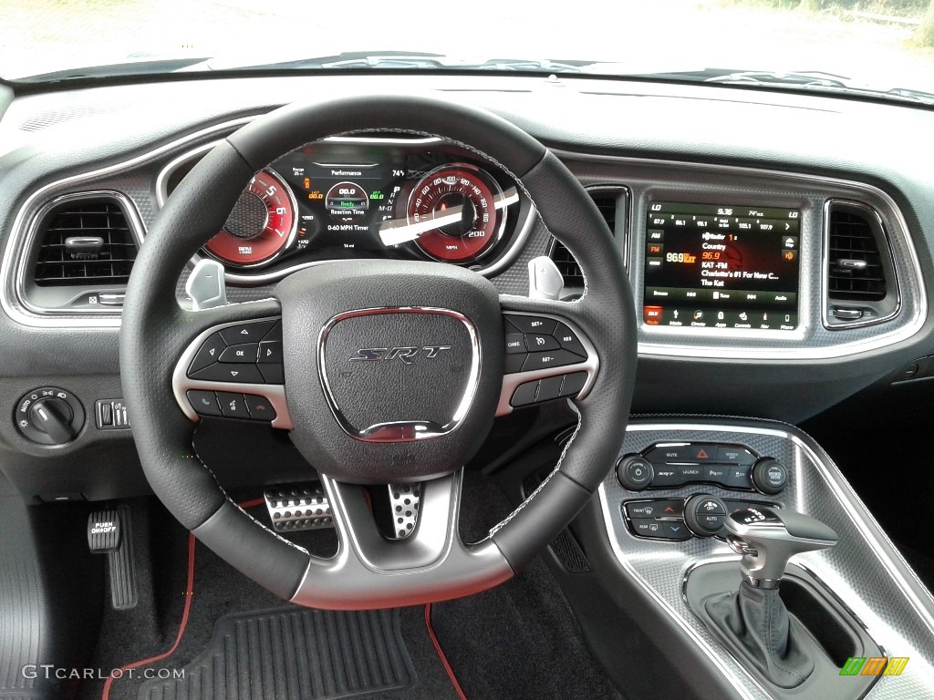 2018 Dodge Challenger SRT Hellcat Widebody Black/Demonic Red Dashboard Photo #128271686