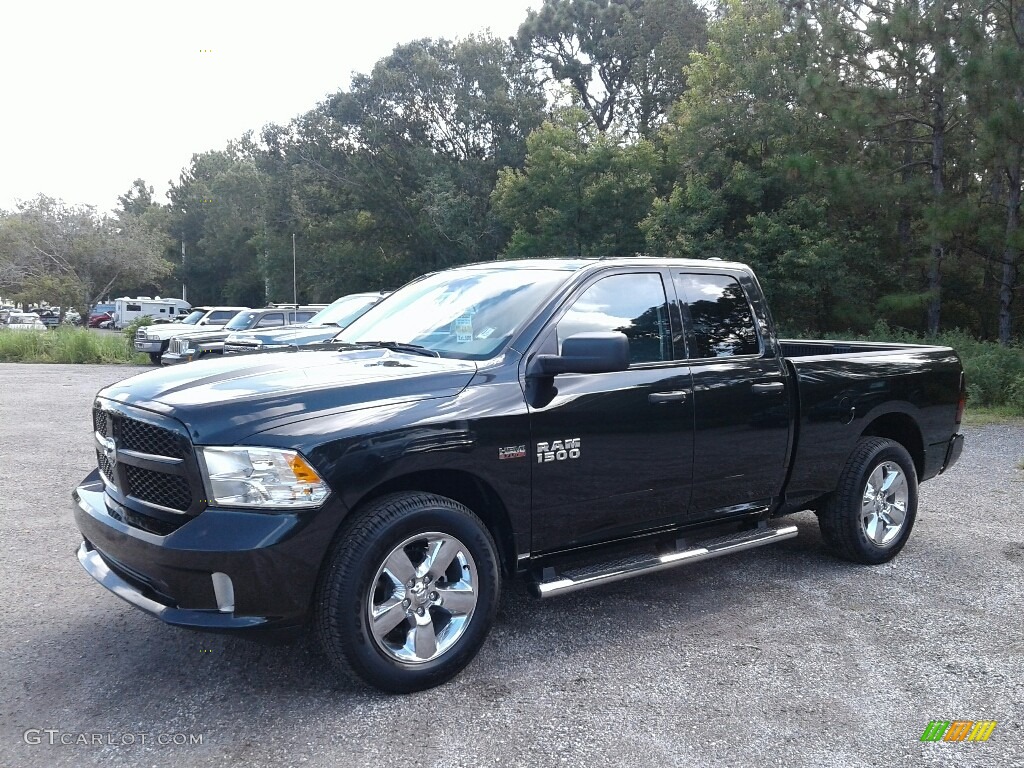 2018 1500 Express Quad Cab - Brilliant Black Crystal Pearl / Black/Diesel Gray photo #1