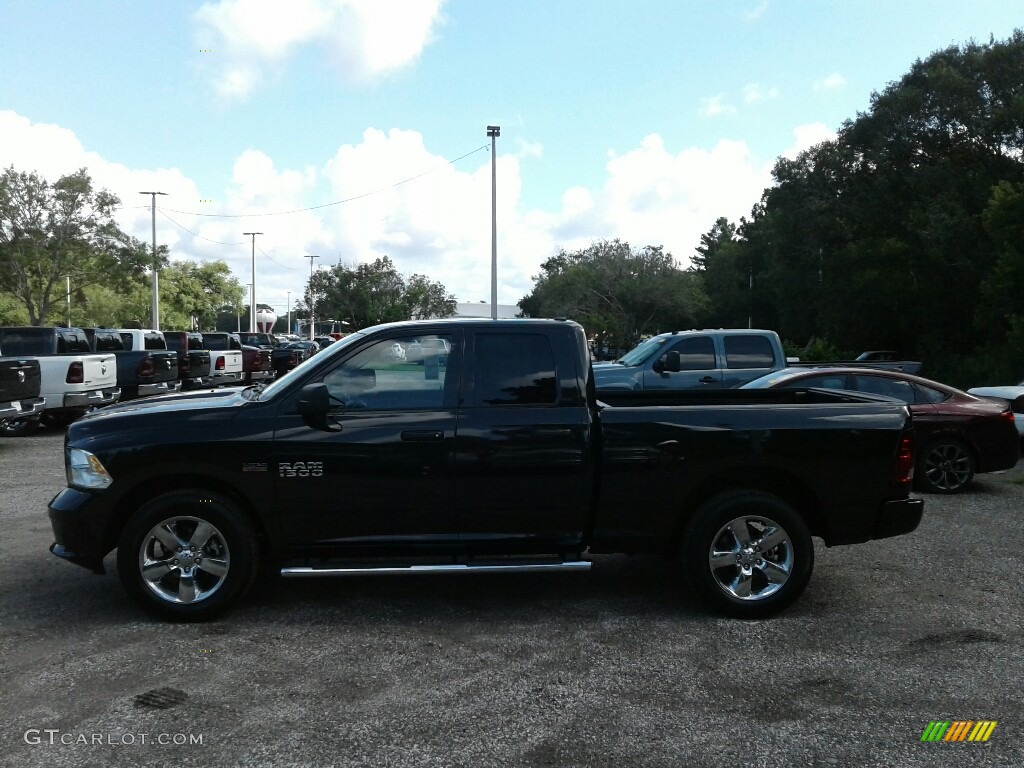 2018 1500 Express Quad Cab - Brilliant Black Crystal Pearl / Black/Diesel Gray photo #2
