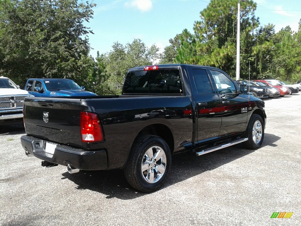 2018 1500 Express Quad Cab - Brilliant Black Crystal Pearl / Black/Diesel Gray photo #5