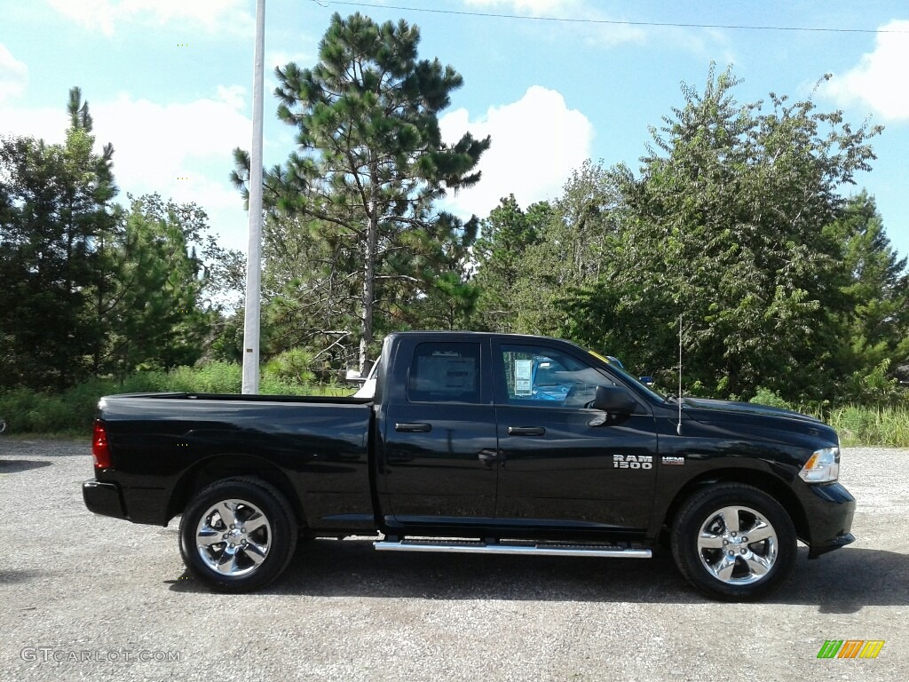 2018 1500 Express Quad Cab - Brilliant Black Crystal Pearl / Black/Diesel Gray photo #6
