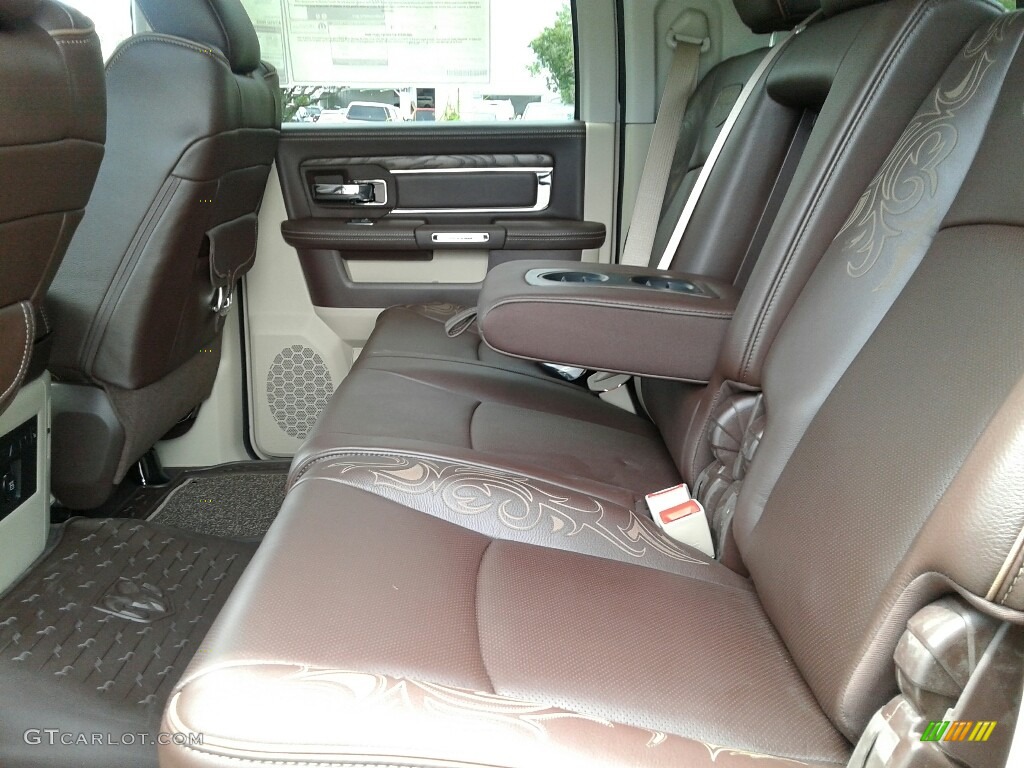 Brown/Light Frost Beige Interior 2018 Ram 2500 Laramie Longhorn Mega Cab 4x4 Photo #128272618