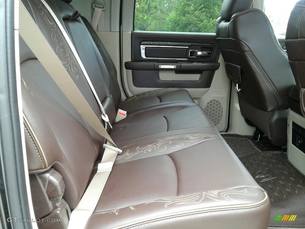 Brown/Light Frost Beige Interior 2018 Ram 2500 Laramie Longhorn Mega Cab 4x4 Photo #128272646