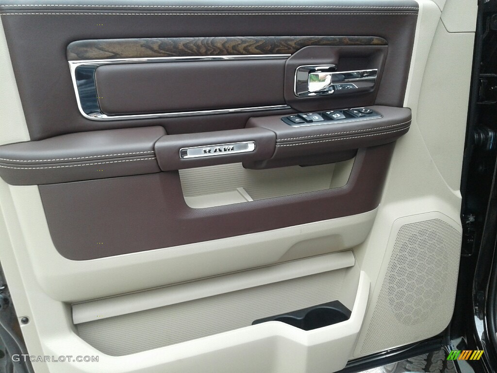 2018 Ram 2500 Laramie Longhorn Mega Cab 4x4 Brown/Light Frost Beige Door Panel Photo #128272799