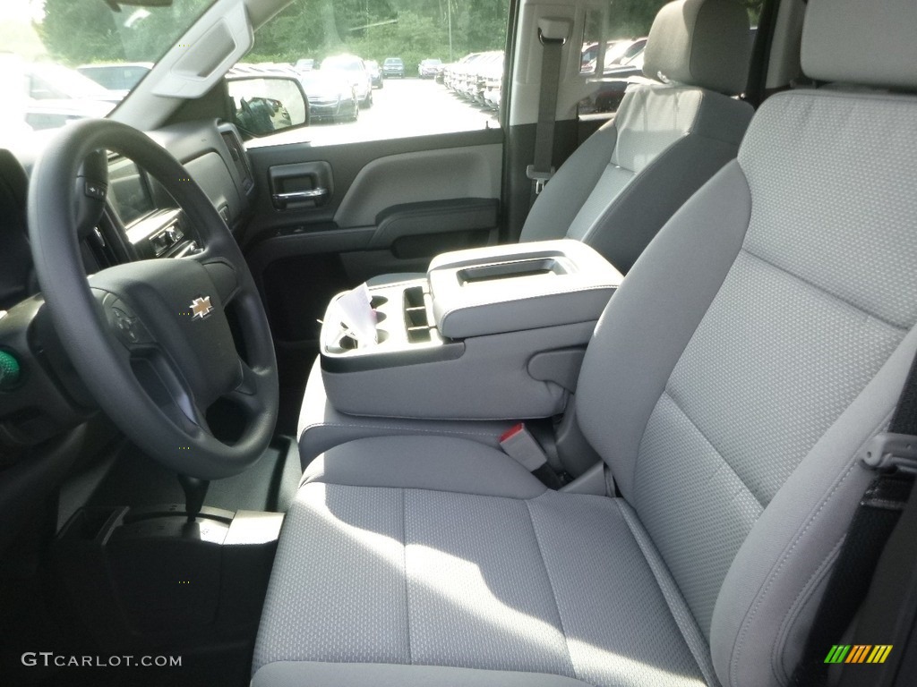 Dark Ash/Jet Black Interior 2019 Chevrolet Silverado LD WT Double Cab 4x4 Photo #128274272