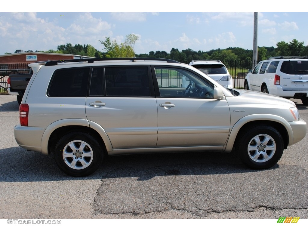 2002 Highlander V6 - Vintage Gold Metallic / Ivory photo #6