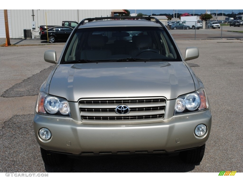 2002 Highlander V6 - Vintage Gold Metallic / Ivory photo #8