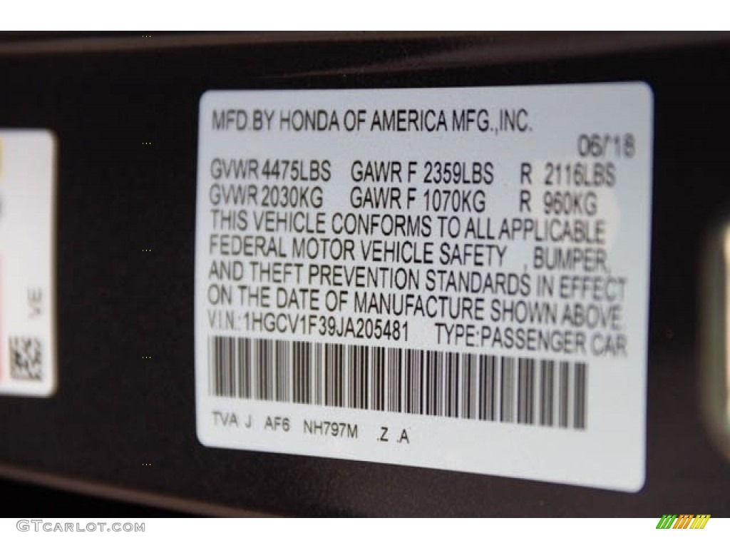 2018 Accord Sport Sedan - Modern Steel Metallic / Black photo #41