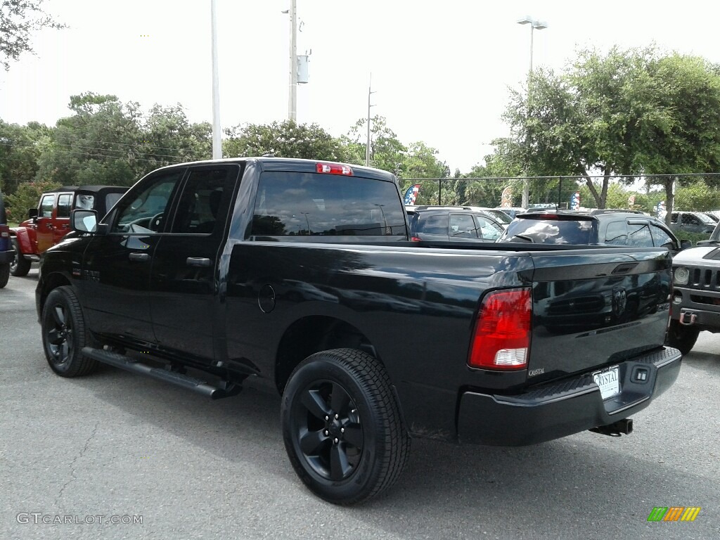 2018 1500 Express Quad Cab 4x4 - Brilliant Black Crystal Pearl / Black/Diesel Gray photo #3