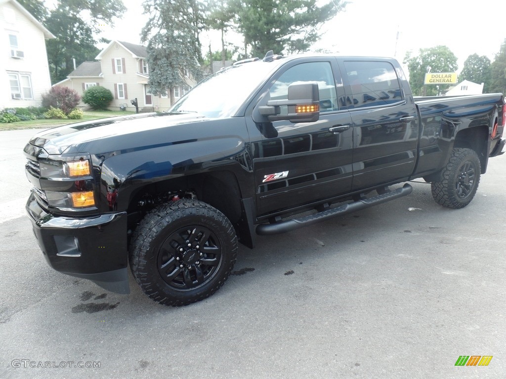 Black 2019 Chevrolet Silverado 2500HD LT Crew Cab 4WD Exterior Photo #128301898