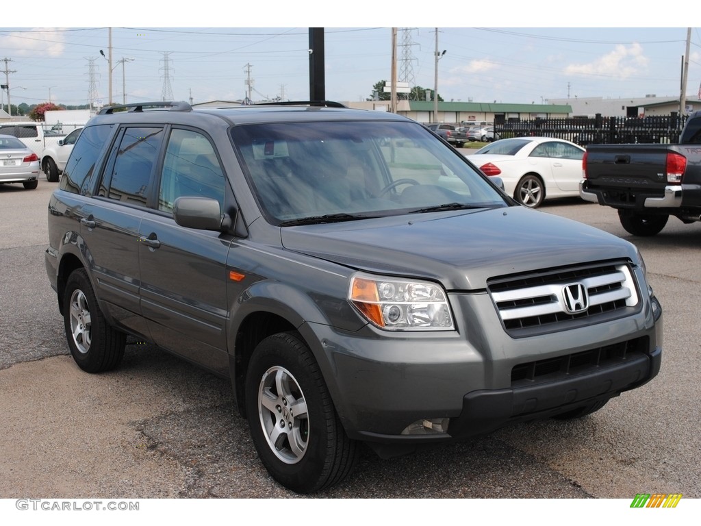 2007 Pilot EX-L - Nimbus Gray Metallic / Gray photo #7