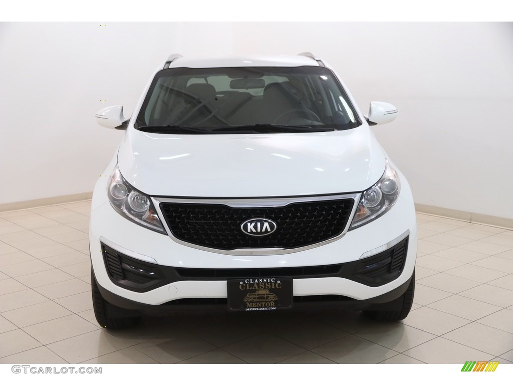 2014 Sportage LX - Clear White / Black photo #2