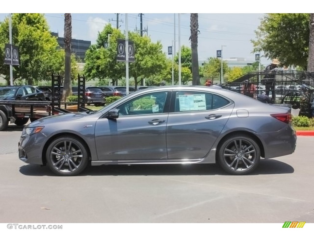 Modern Steel Metallic 2019 Acura TLX A-Spec Sedan Exterior Photo #128325238