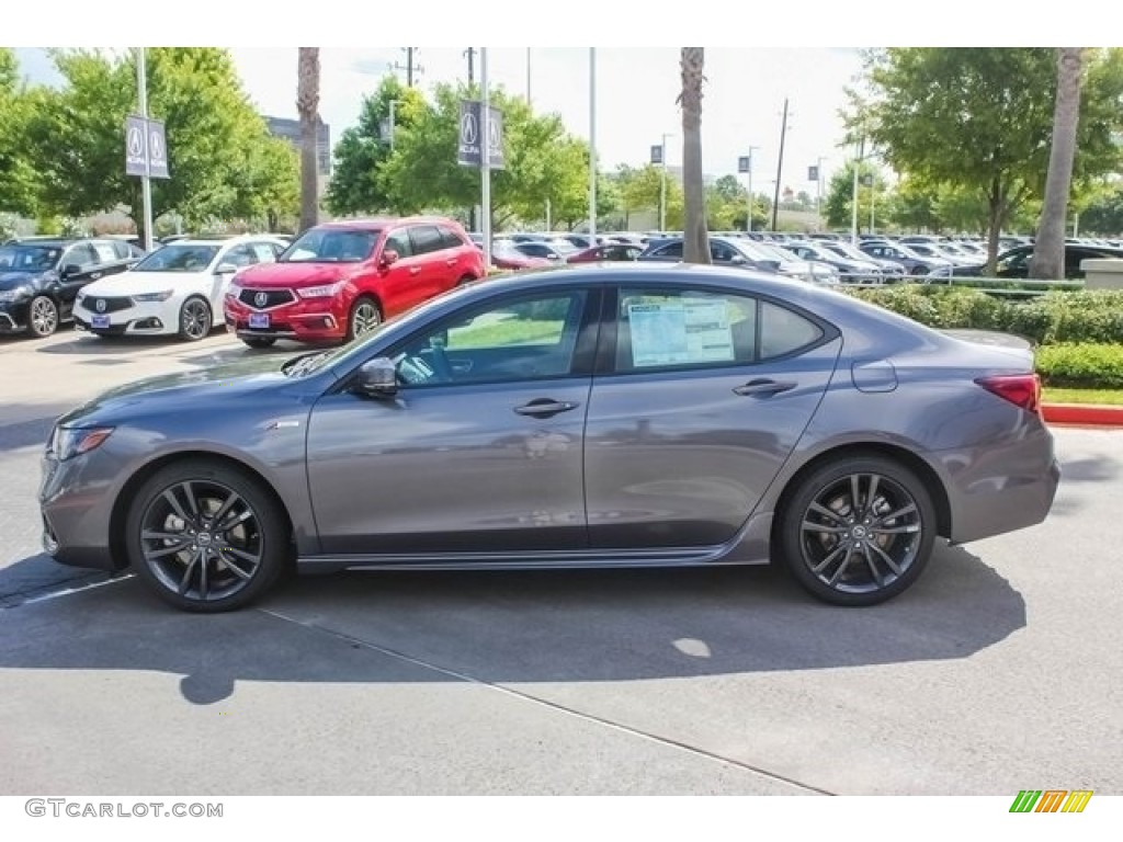 Modern Steel Metallic 2019 Acura TLX A-Spec Sedan Exterior Photo #128325742