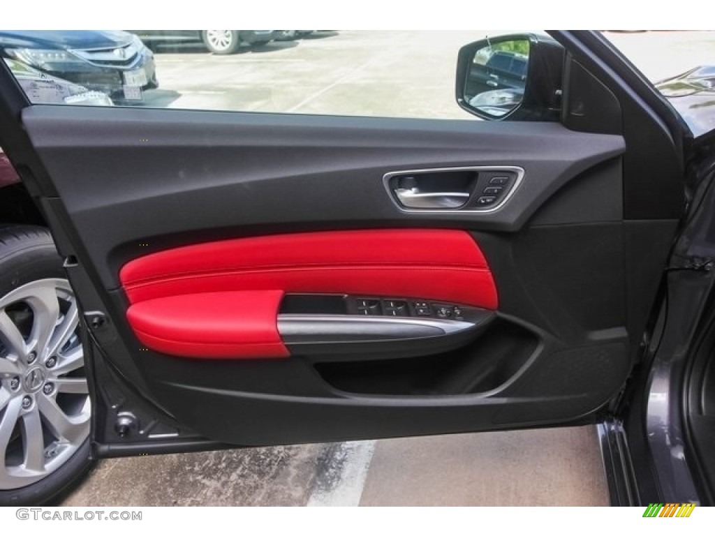 2019 Acura TLX A-Spec Sedan Red Door Panel Photo #128325958