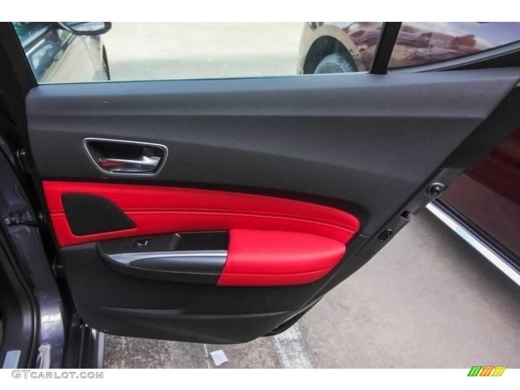 2019 Acura TLX A-Spec Sedan Red Door Panel Photo #128326036